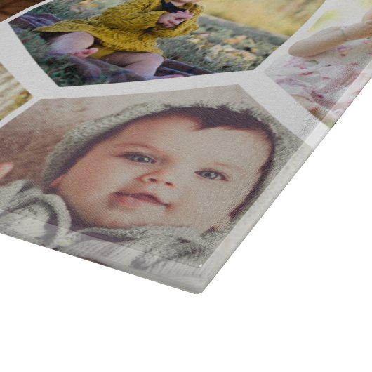 Hexagon Foto Collage Schneidebrett (Ecke)