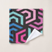 Hexagon Geometric Muster Badhandtuch Set (Waschlappen)