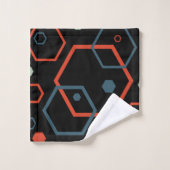 Hexagon Geometric Muster Badhandtuch Set (Waschlappen)