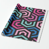 Hexagon Geometric Muster Geschenkpapier (Ungerollt)