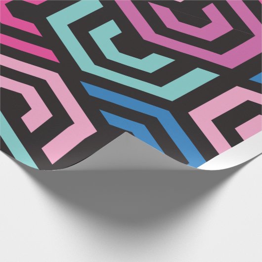 Hexagon Geometric Muster Geschenkpapier (Ecke)