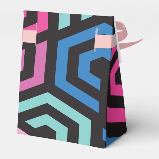 Hexagon Geometric Muster Geschenkschachtel (Rückseite)