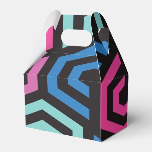 Hexagon Geometric Muster Geschenkschachtel (Rückseite)
