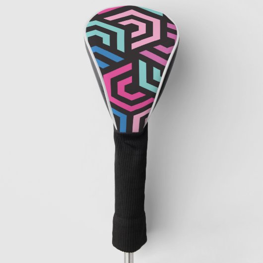 Hexagon Geometric Muster Golf Headcover (Vorderseite)