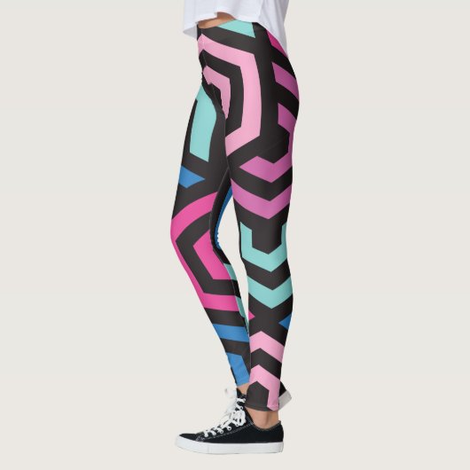 Hexagon Geometric Muster Leggings (Links)