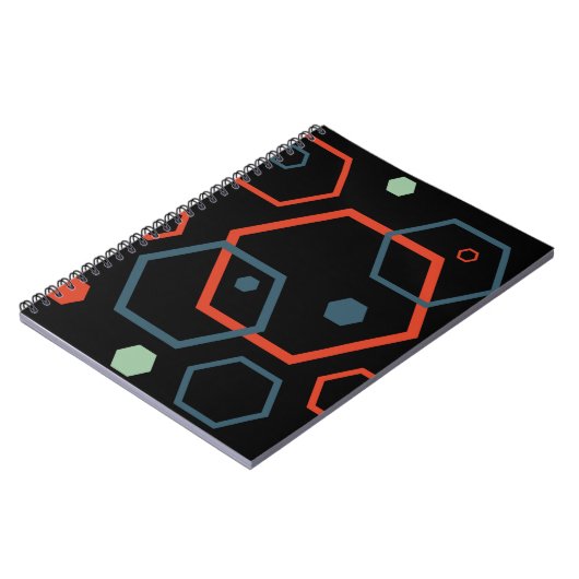 Hexagon Geometric Muster Notizblock (Linke Seite)