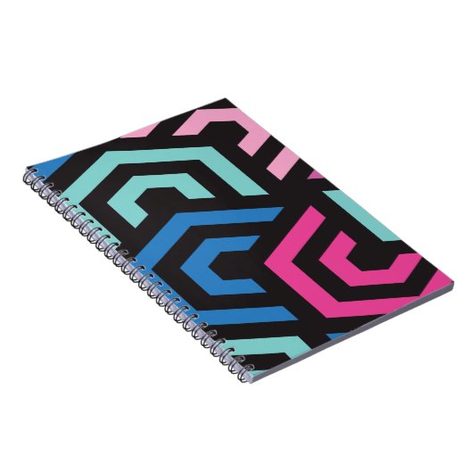 Hexagon Geometric Muster Notizblock (Rechte Seite)