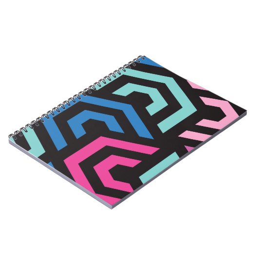 Hexagon Geometric Muster Notizblock (Linke Seite)