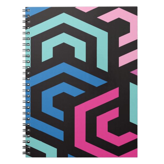 Hexagon Geometric Muster Notizblock (Vorderseite)