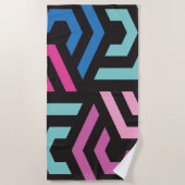 Hexagon Geometric Muster Strandtuch (Vorderseite)