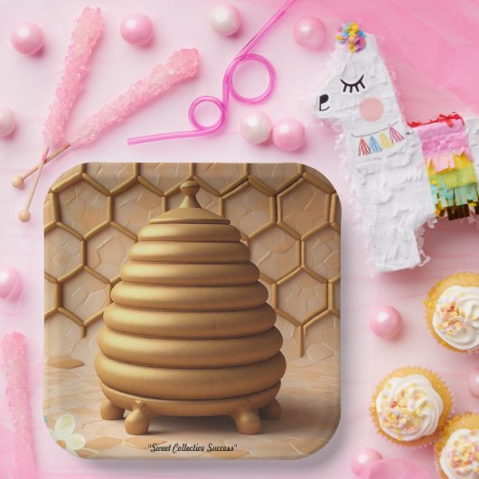 "Hexagon Harmony" Pappteller (Party)