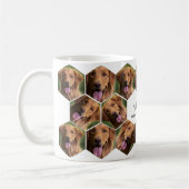 Hexagon Honeycomb Foto Moderne, elegante Collage Kaffeetasse (Links)