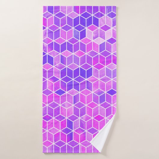 Hexagon-Illustrationsmuster Badehandtuch (Badehandtuch)