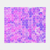 Hexagon-Illustrationsmuster Fleecedecke (Vorderseite (Horizontal))