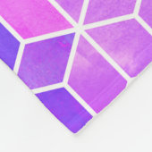 Hexagon-Illustrationsmuster Fleecedecke (Ecke)
