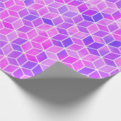 Hexagon-Illustrationsmuster Geschenkpapier (Ecke)