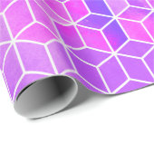 Hexagon-Illustrationsmuster Geschenkpapier (Rolleneckpunkt)