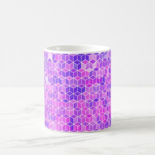 Hexagon-Illustrationsmuster Kaffeetasse (Mittel)