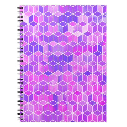 Hexagon-Illustrationsmuster Notizblock (Vorderseite)
