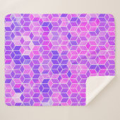 Hexagon-Illustrationsmuster Sherpadecke (Vorderseite (Horizontal))