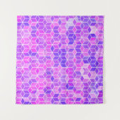 Hexagon-Illustrationsmuster Wandteppich (Vorderseite (Horizontal))