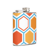 Hexagon in orange, blue and white flachmann (Rechts)