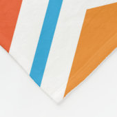 Hexagon in orange, blue and white fleecedecke (Ecke)