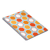 Hexagon in orange, blue and white notizblock (Rechte Seite)