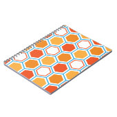 Hexagon in orange, blue and white notizblock (Linke Seite)