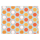 Hexagon in orange, blue and white tischdecke (Vorderseite (Horizontal))