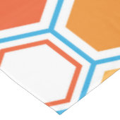 Hexagon in orange, blue and white tischdecke (Schrägansicht)
