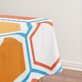 Hexagon in orange, blue and white tischdecke (Beispiel)