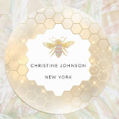 Hexagon-Juwelenlogo Runder Aufkleber