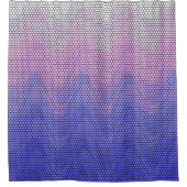 Hexagon Lila rosa Abstraktes Muster Duschvorhang (Vorderseite)
