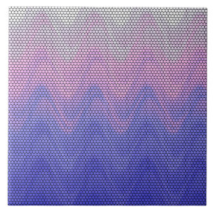 Hexagon Lila rosa Abstraktes Muster Fliese