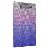 Hexagon Lila rosa Abstraktes Muster Klemmbrett (Rechts)