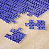 Hexagon Lila rosa Abstraktes Muster Puzzle (Seite)