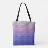 Hexagon Lila rosa Abstraktes Muster Tasche (Rückseite)
