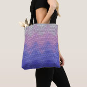 Hexagon Lila rosa Abstraktes Muster Tasche (Von Nahem)