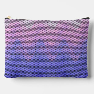 Hexagon Lila rosa Abstraktes Muster Zubehörtasche