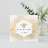 Hexagon-Logo-Karte Einladung (Stehend Vorderseite)