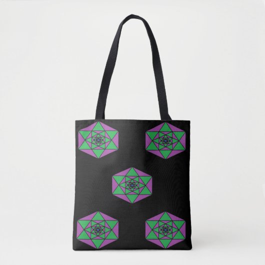 Hexagon Mandala Bag Tasche (Vorderseite)
