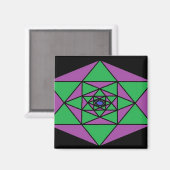 Hexagon Mandala Magnet (Vorderseite/Rückseite)