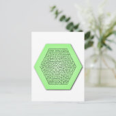 Hexagon Maze Postkarte (Stehend Vorderseite)