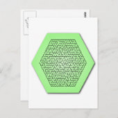 Hexagon Maze Postkarte (Vorne/Hinten)
