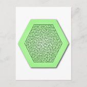 Hexagon Maze Postkarte (Vorderseite)