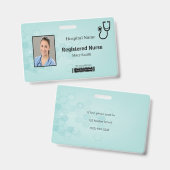 Hexagon Medical Stethoscope Foto ID Ausweis (Vorder- & Rückseite)