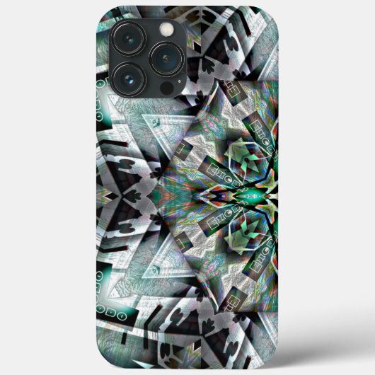 Hexagon mit Banner und Graffiti, digital Case-Mate iPhone Hülle (Rückseite)