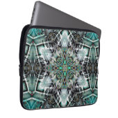 Hexagon mit Banner und Graffiti, digital Laptopschutzhülle (Vorne Rechts)