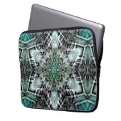 Hexagon mit Banner und Graffiti, digital Laptopschutzhülle (Vorderseite Links)